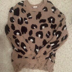 Animal print sweater